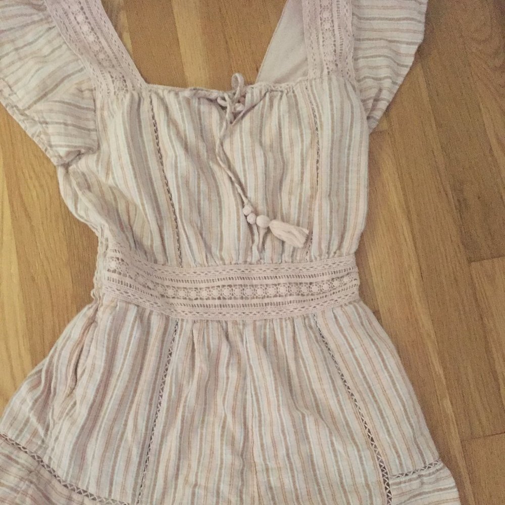 A Boho Style off the shoulder romper